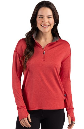 Cutter & Buck Forge Recycled Four-Way Stretch Quarter Zip Long Sleeve Pullover (Multiple Colors)
