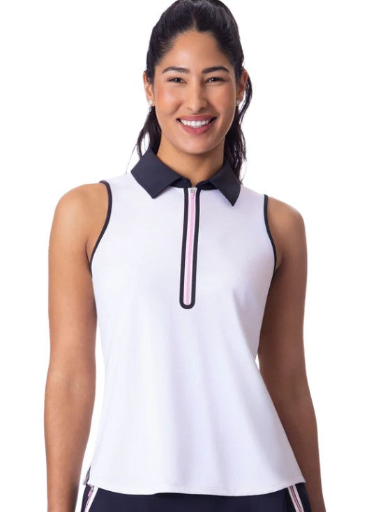 Belyn Key FAIRBANKS Rosie Collar Sleeveless Top