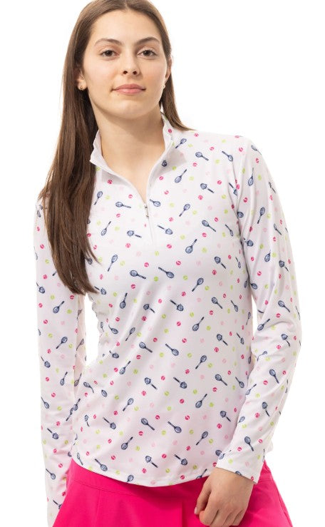 SanSoleil SolCool Longsleeve Print Mock