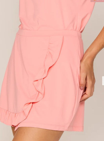G Lifestyle Ruffle Wrap Skort 14" (Multiple Colors)