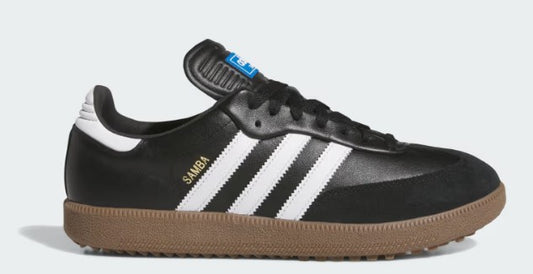 Adidas Samba Spikeless Golf Shoes in Core Black / Cloud White / Gum