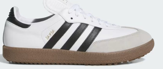 Adidas Samba Spikeless Golf Shoes in Cloud White / Core Black / Gum