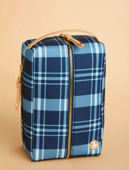 Golf Shoe Bag Clara Bluestone Plaid