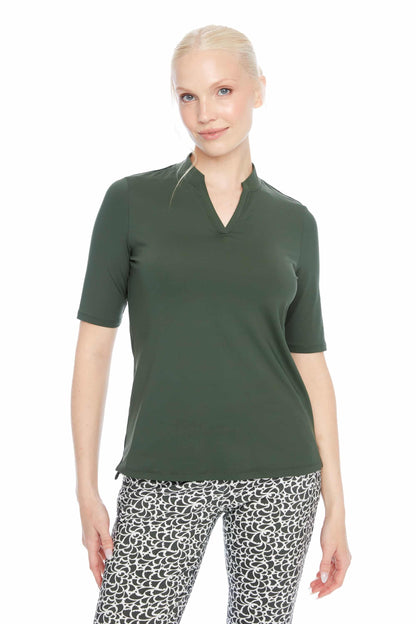 Swing Control CONTRAST VELOCITY SHORT 1/2 SLEEVE POLO (Multiple Colors)