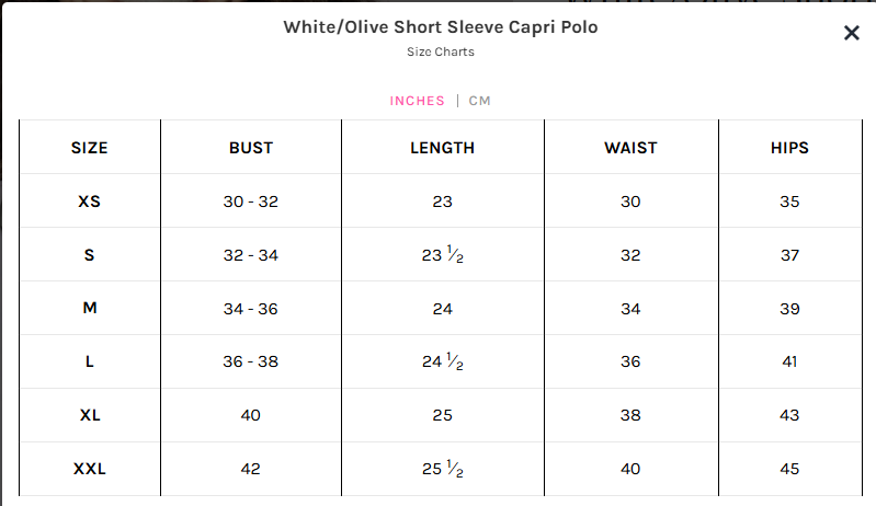 Golftini Short Sleeve Capri Polo