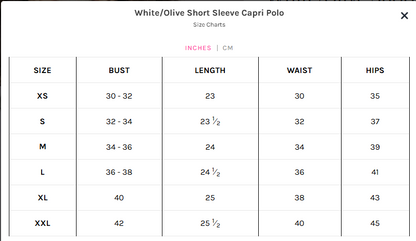 Golftini Short Sleeve Capri Polo