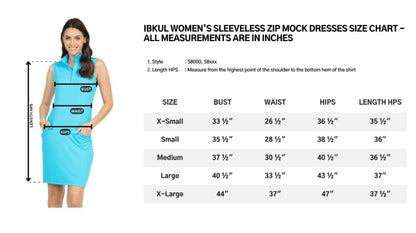 IBKUL Susan Print Sleeveless Mock Dress (Multiple Colors)