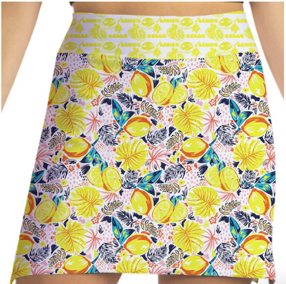 Skort Obsession Limoncello Lemon Pattern Skort