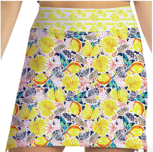 Skort Obsession Limoncello Lemon Pattern Skort