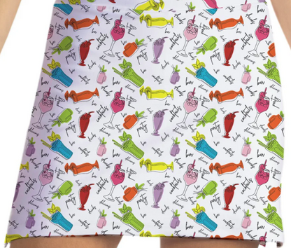 Skort Obsession SIP HAPPENS Pattern Skort (Multiple Colors)