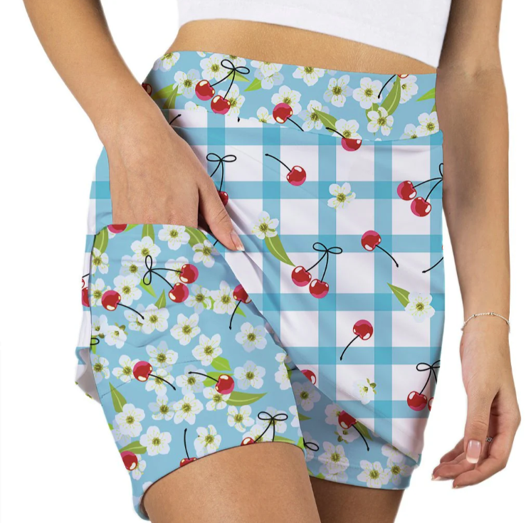 Skort Obsession Cherry Blossom Pattern Skort 17"