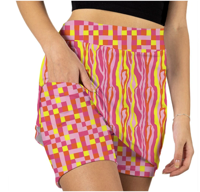 Skort Obsession Digital Lava Pattern Skort 17"