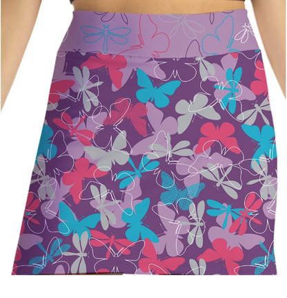 Skort Obsession Flutter Fusion Butterfly Pattern Skort 17"