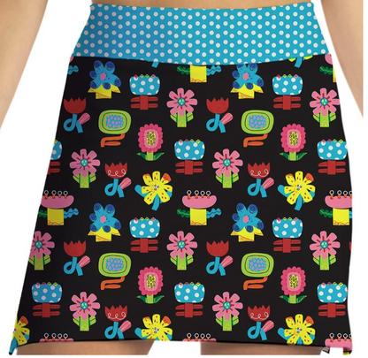 Skort Obsession Popping Petals Pattern Skort 17"