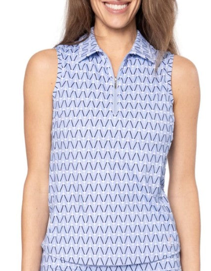 Golftini Floral Sleeveless Cool Girl Polo (Multiple Colors)
