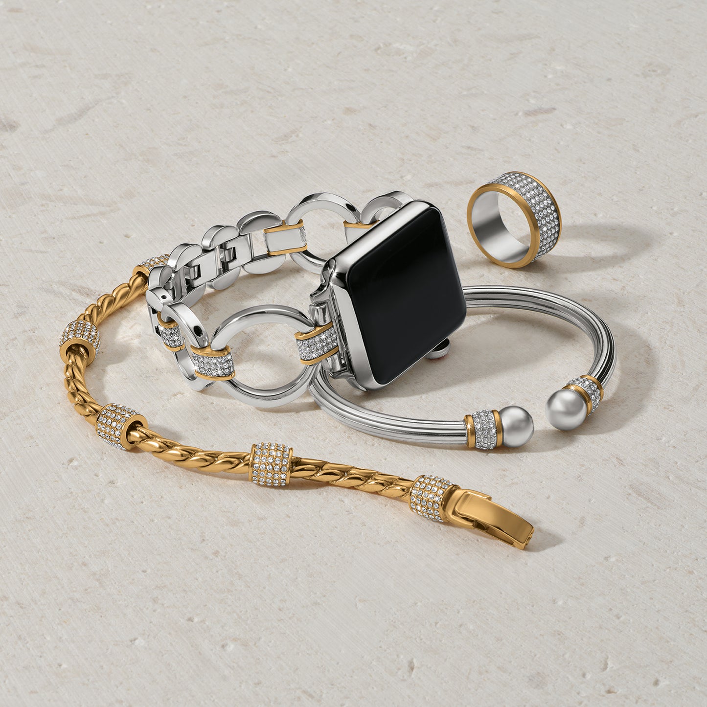 Brighton Meridian Tempo Apple Watch® Band in Silver/Gold