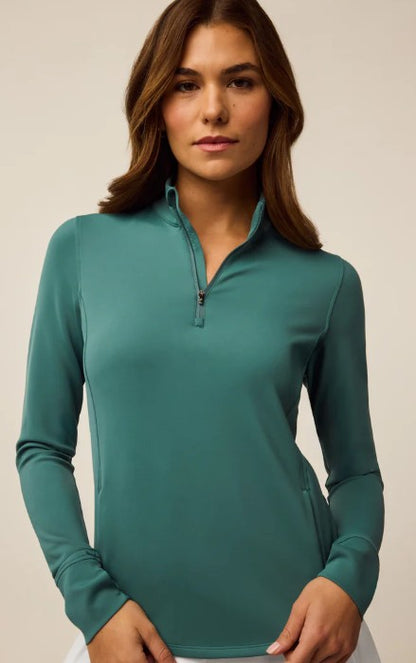 GREYSON Soleil Long Sleeve Quarter-Zip Polo (Multiple Colors)