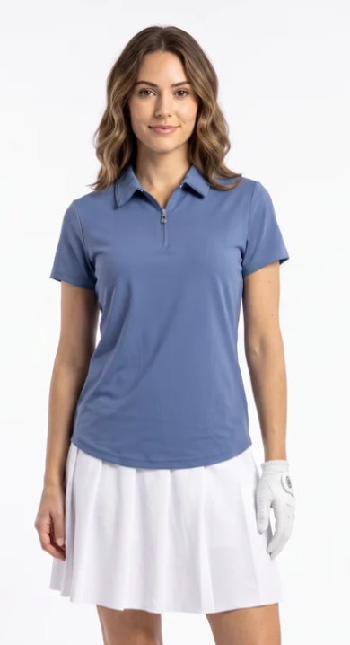 SPORT HALEY BLAIRS'S COVE Short Sleeve Golf Polo - Baltic