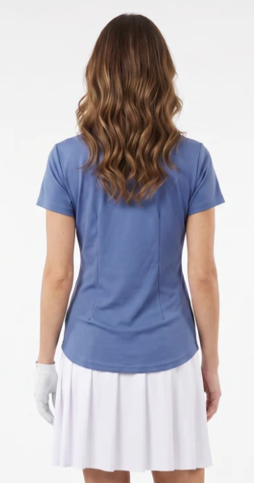 SPORT HALEY BLAIRS'S COVE Short Sleeve Golf Polo - Baltic