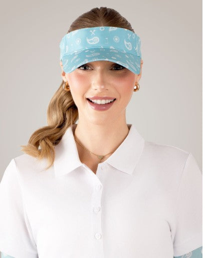 GloveIt Aqua Paisley Sport Visor