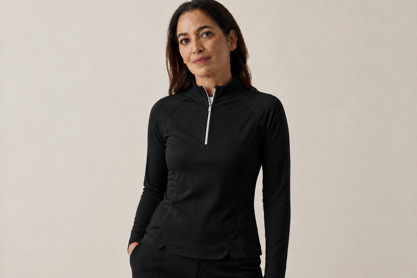 A. Putnam Long Sleeve SPORT 1/4 ZIP Top (Multiple Colors)