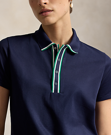 Ralph Lauren RLX Tour Pique Val Short Sleeve W/ 4 BUTTON PLACKET (Multiple Colors)