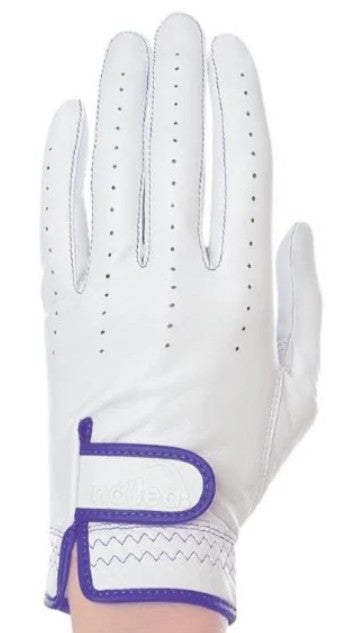 Nailed Golf Premium Elongated Leather Golf Gloves White (Multiple Accents)