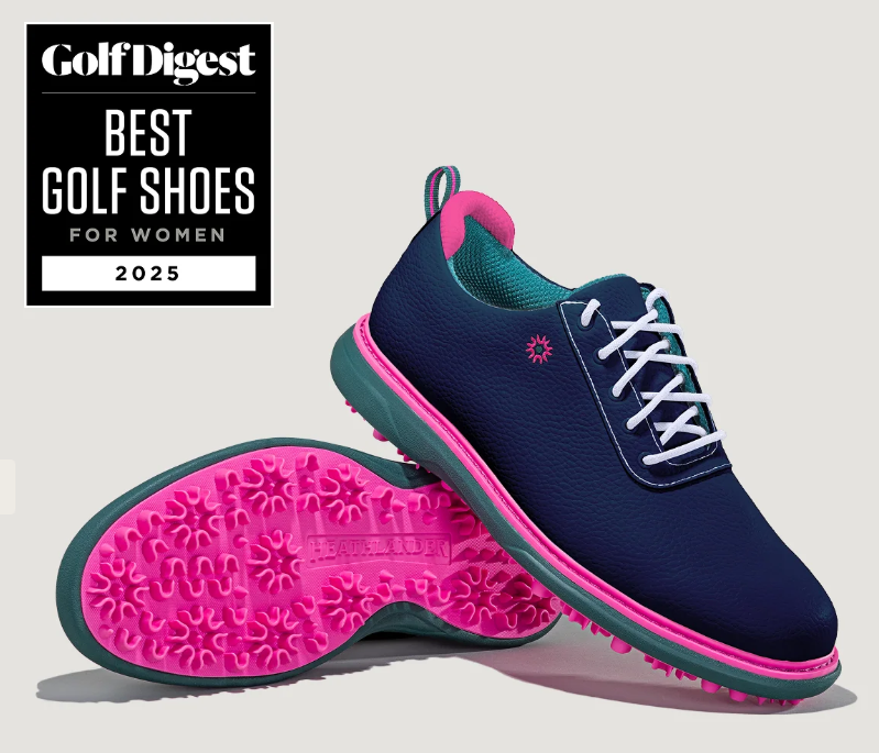 Heathlander THE WOMEN'S GOLF SHOE in Navy Surrey | Pink