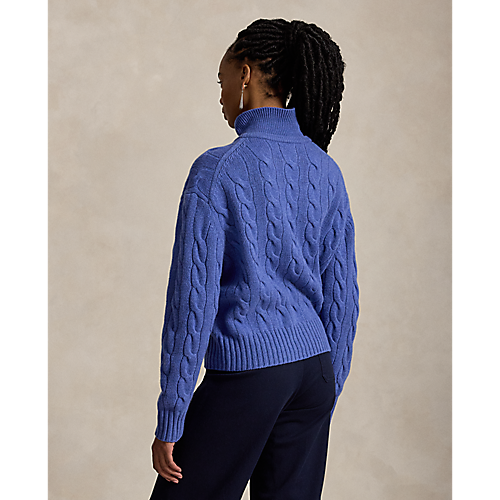 Ralph Lauren RLX LONG-SLEEVE 80-20 WOOL/CASHMERE CABLE KNIT (Multiple Colors)