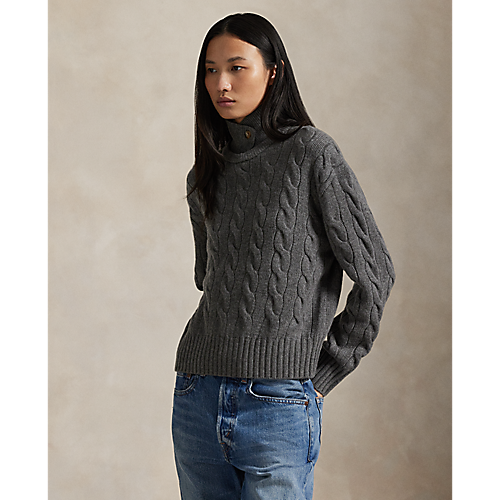 Ralph Lauren RLX LONG-SLEEVE 80-20 WOOL/CASHMERE CABLE KNIT (Multiple Colors)