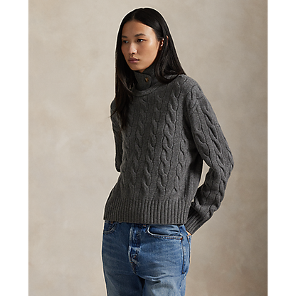 Ralph Lauren RLX LONG-SLEEVE 80-20 WOOL/CASHMERE CABLE KNIT (Multiple Colors)
