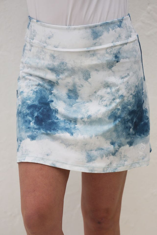 FAMARA CLOUDS A-Line Art Golf Skort 17.5"