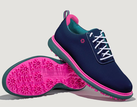 Heathlander THE NAVY GOLF SHOE in Navy | Pink
