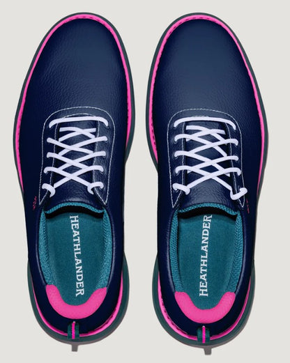 Heathlander THE NAVY GOLF SHOE in Navy | Pink