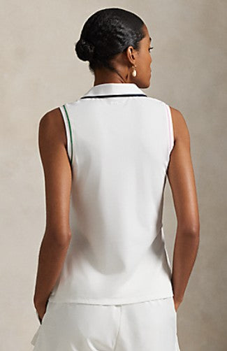 Ralph Lauren RLX SLEEVELESS AIR TECH PIQUE 1/4 ZIP TRI COLOR PULLOVER (TAILORED FIT)
