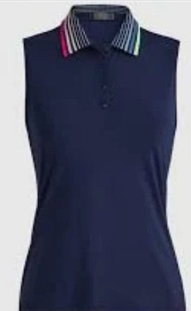 G/FORE APPAREL Gradient Collar Silky Tech Nylon Sleeveless Polo (Multiple Colors)