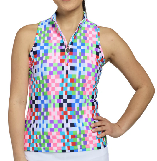 Tzu Tzu  BELLA Sleeveless Racerback Top - Boxy