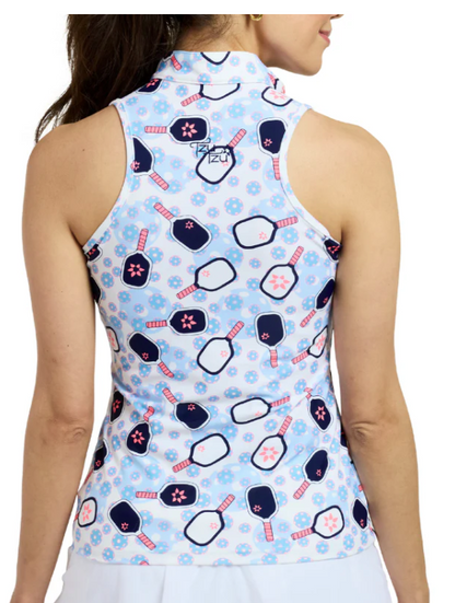 Tzu Tzu  BELLA Sleeveless Racerback Top - Rally