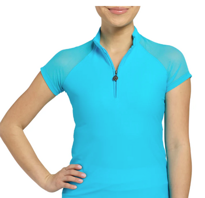 TZU TZU Short Sleeve Poppy Mesh Top (Multiple Colors)