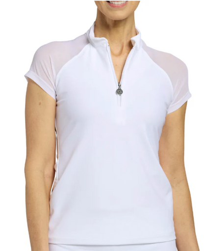 TZU TZU Short Sleeve Poppy Mesh Top (Multiple Colors)