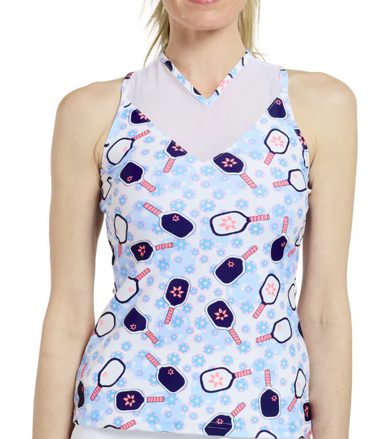 Tzu Tzu Winnie Sleeveless Racerback Top - Rally