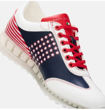 Duca Del Cosma Unity Golf Shoe in Red/White/Blue