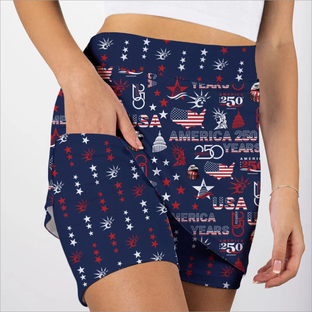 Skort Obsession USA 250 Navy Skort 17"