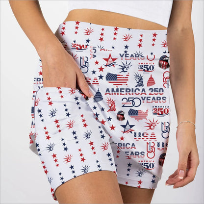 Skort Obsession USA 250 White Skort 17"
