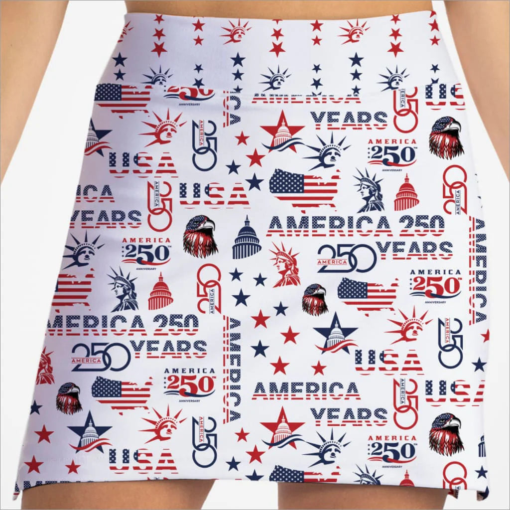 Skort Obsession USA 250 White Skort 17"