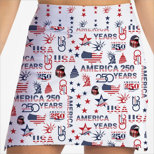 Skort Obsession USA 250 White Skort 17"