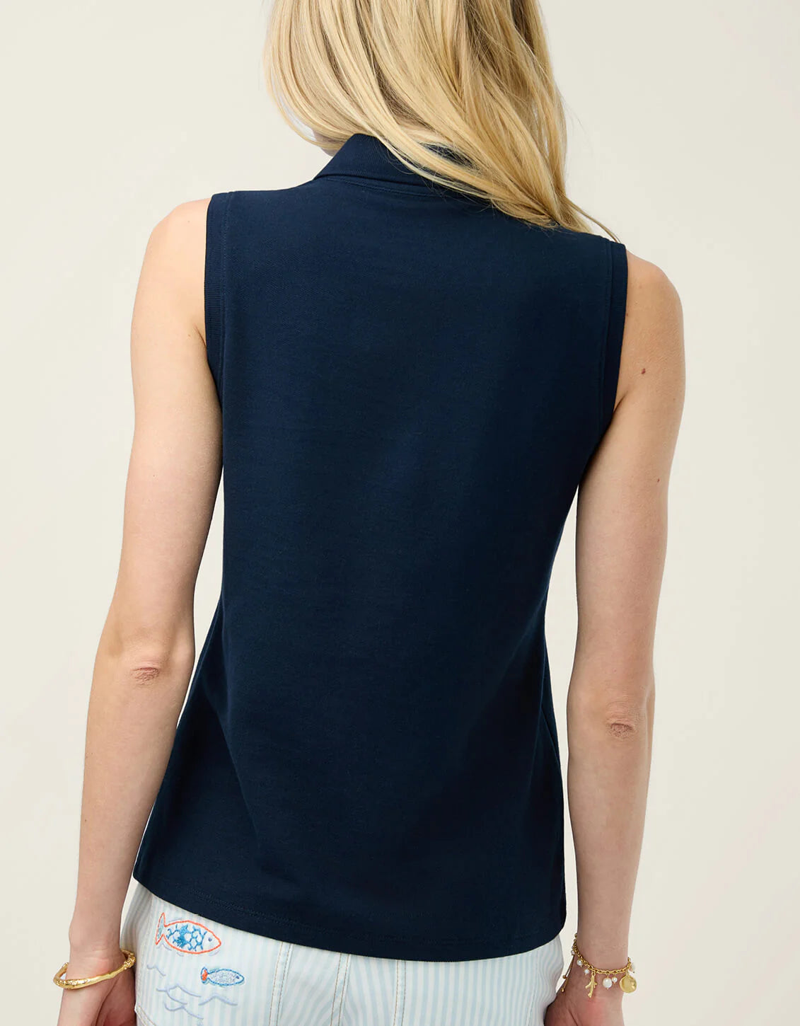Spartina Wendy Sleeveless Ruffle Pique Tank (Multiple Colors)