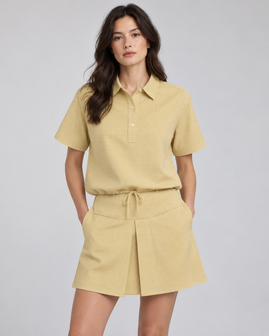 HEAD GOLF Yoke Pleat Seersucker Skirt 18" (Multiple Colors)