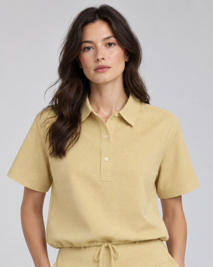 HEAD GOLF Drawstring-Hem Seersucker Polo (Multiple Colors)