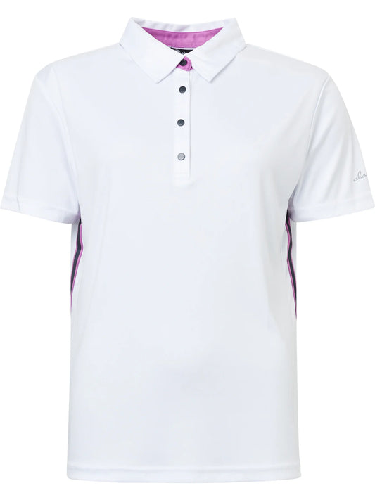 Abacus Cherry Stripe Short Sleeve Polo (Multiple Colors)